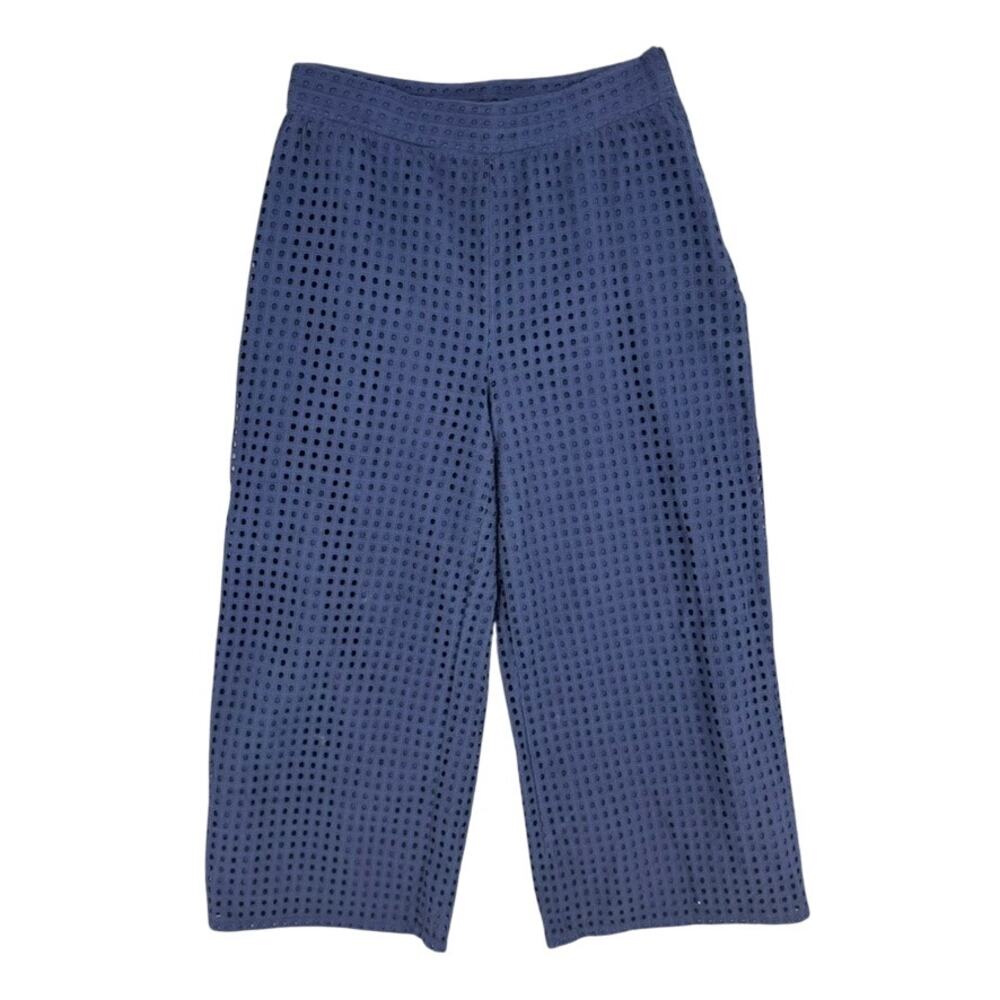 KAOS Pants Blue Size 8 IT 44 Blue Eyelet Side Zip Pants